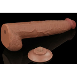 LoveToy SlidingSkin Gode Sliding Skin 26 x 6cm Marron